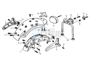 HUSKY - 125 cc drawing REAR FENDER