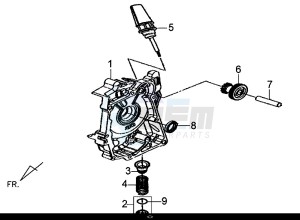 X'PRO 50 (25 Km/h) (AE05W9-NL) (E4) (L8-M1) drawing R. CRANK CASE COVER