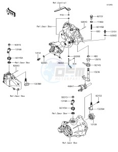 MULE SX 4x4 KAF400HJF EU drawing Gear Change Mechanism