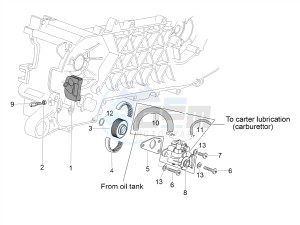 SCARABEO 50 2T CARBURATORE E4 STREET (EMEA) drawing Oil pump