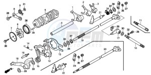 TRX250TM FOURTRAX RECON drawing GEARSHIFT DRUM