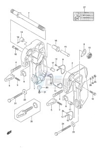 DF 20A drawing Clamp Bracket Remote Control w/Power Tilt Tiller Handle w/Power Tilt