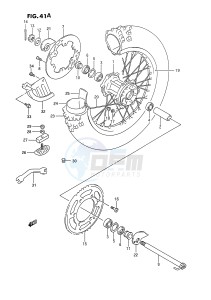 RMX250 (E3) drawing REAR WHEEL (MODEL N P R S T)