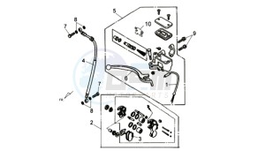 ALLO 50 drawing BRAKE LEVER / BRAKE CALIPER / BRAKE LINES