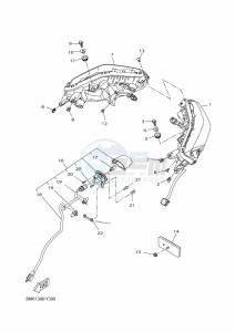 CZD300-A XMAX 300 (BMK1) drawing TAILLIGHT