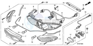 CBF1000SA Europe Direct - (ED / ABS) drawing REAR COMBINATION LIGHT