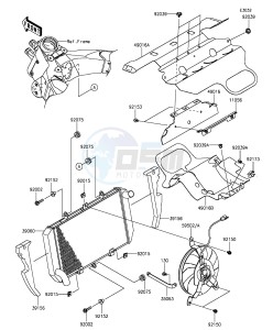 Z1000SX ZX1000LEF FR GB XX (EU ME A(FRICA) drawing Radiator