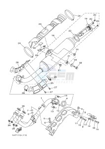 YFM700FWAD YFM7FGPHB GRIZZLY 700 EPS HUNTER (1HP7) drawing EXHAUST