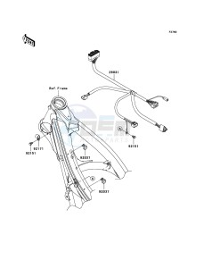 KX250F KX250T7F EU drawing Chassis Electrical Equipment