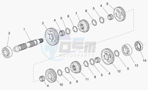 Breva V 1100 IE IE drawing Driven shaft