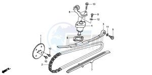 FES150 125 PANTHEON drawing CAM CHAIN/TENSIONER