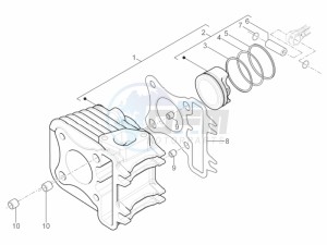 Typhoon 125 4T 2V E3 (NAFTA) drawing Cylinder-piston-wrist pin unit