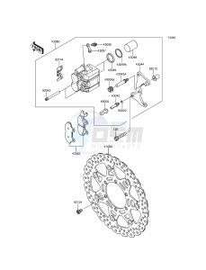 D-TRACKER KLX150HGF XX (EU ME A(FRICA) drawing Front Brake