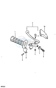 RM100 (N-T-X) drawing LEFT HANDLE GRIP (RM100X)