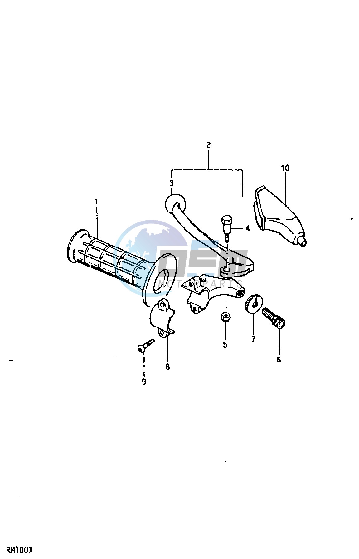 LEFT HANDLE GRIP (RM100X)