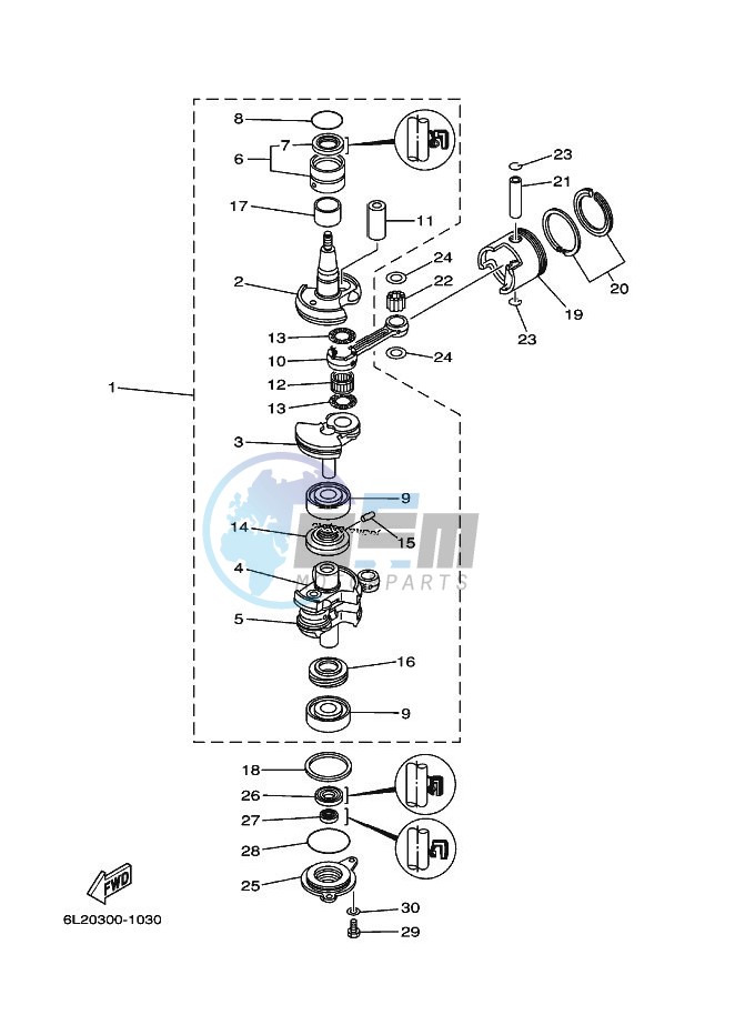 CRANKSHAFT--PISTON