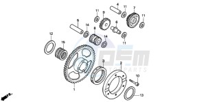 NX500 DOMINATOR drawing STARTING CLUTCH