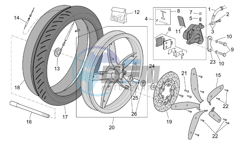 Front wheel - disc brake