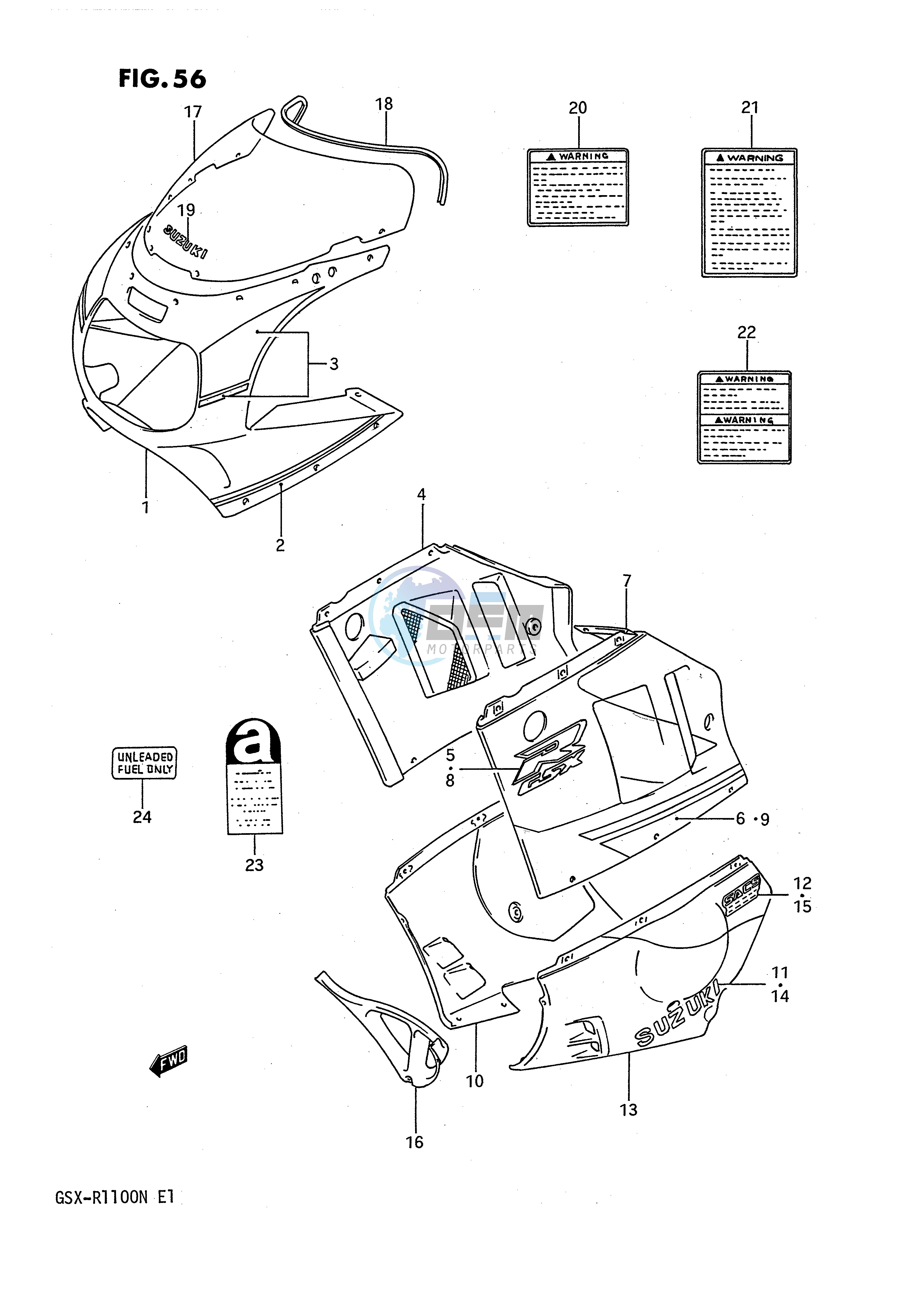 COWLING BODY (MODEL M 3CG 05X)