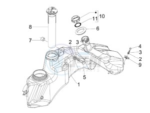 GTV 250 ie USA drawing Fuel Tank