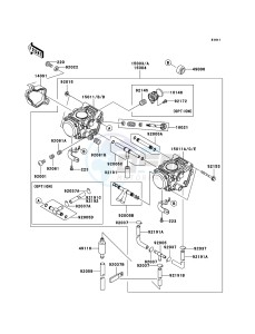 KVF650 4x4 KVF650D7F EU GB drawing Carburetor