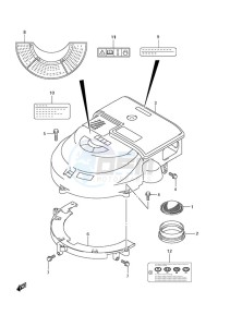 DF 150 drawing Silencer/Ring Gear Cover