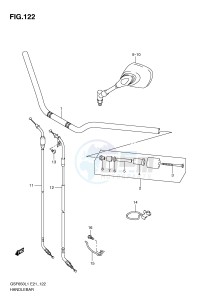 GSF650 (E21) Bandit drawing HANDLEBAR (GSF650UAL1 E21)