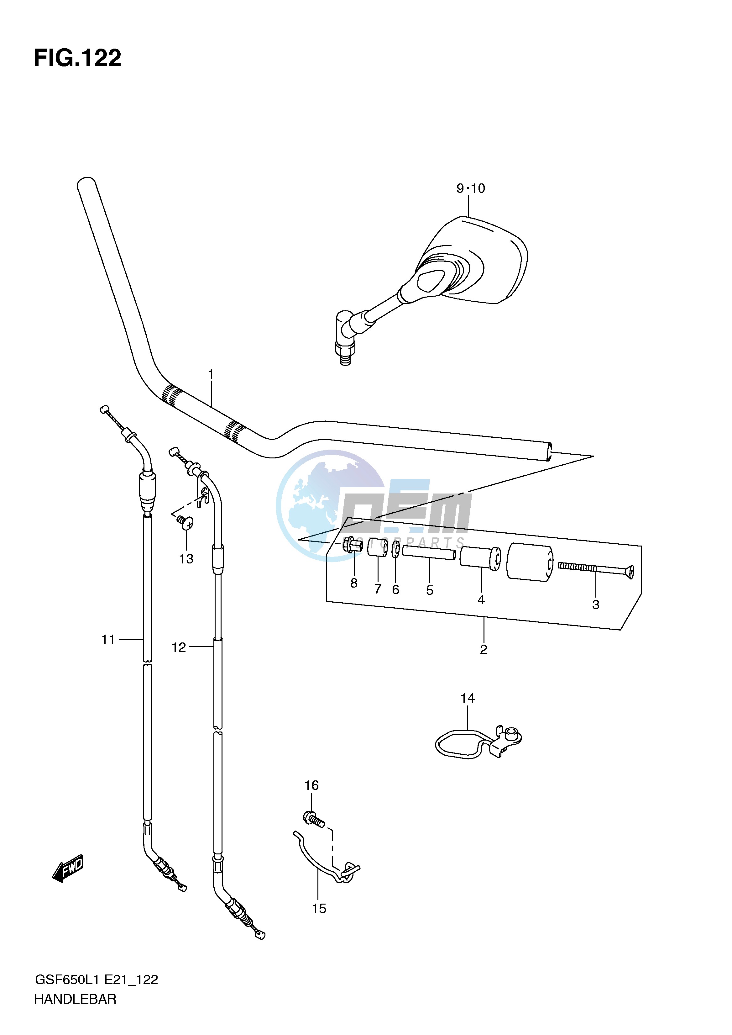 HANDLEBAR (GSF650UAL1 E21)