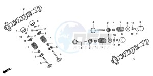 GL1800 drawing CAMSHAFT/VALVE