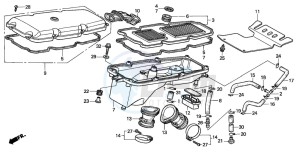 XL650V TRANSALP drawing AIR CLEANER