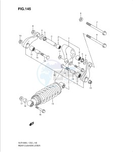 VLR1800 drawing REAR CUSHION LEVER