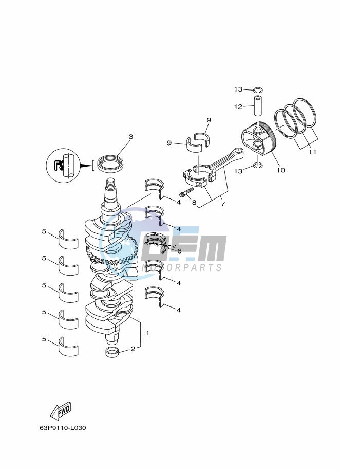 CRANKSHAFT--PISTON