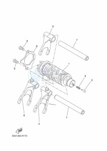 XTZ690 TENERE 700 (BEH1) drawing SHIFT CAM & FORK