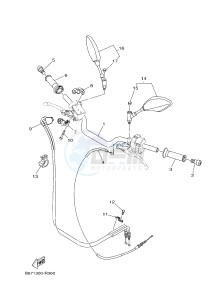 MTN1000 MT-10 (B678) drawing STEERING HANDLE & CABLE