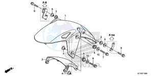 CBR125RF CBR125R 2ED - (2ED) drawing FRONT FENDER