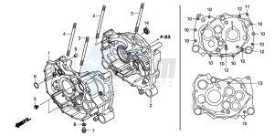 TRX420FM FOURTRAX drawing CRANKCASE