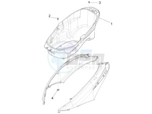 FLY 50 4T 4V USA (NAFTA) drawing Helmet housing - Undersaddle