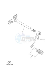 XT660R (5VKL 5VKL 5VKL 5VKL) drawing SHIFT SHAFT