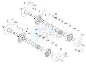 MP3 500 Sport Business ABS (NAFTA) drawing Driven pulley