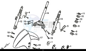 X'PRO 50 (25 Km/h) (AE05W9-NL) (E4) (L8-M1) drawing STEERING STEM FRONT CUSHION