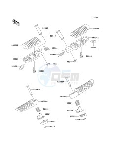 ZR 750 H [ZR-7S] (H1-H5 H5 CAN ONLY) drawing FOOTRESTS