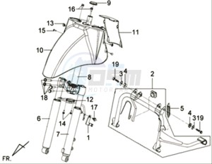 MIO 100 L6 drawing FRONT FENDER / FRONT FORK /  CENTRAL STAND