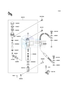 KX65 KX65A7F EU drawing Rear Master Cylinder