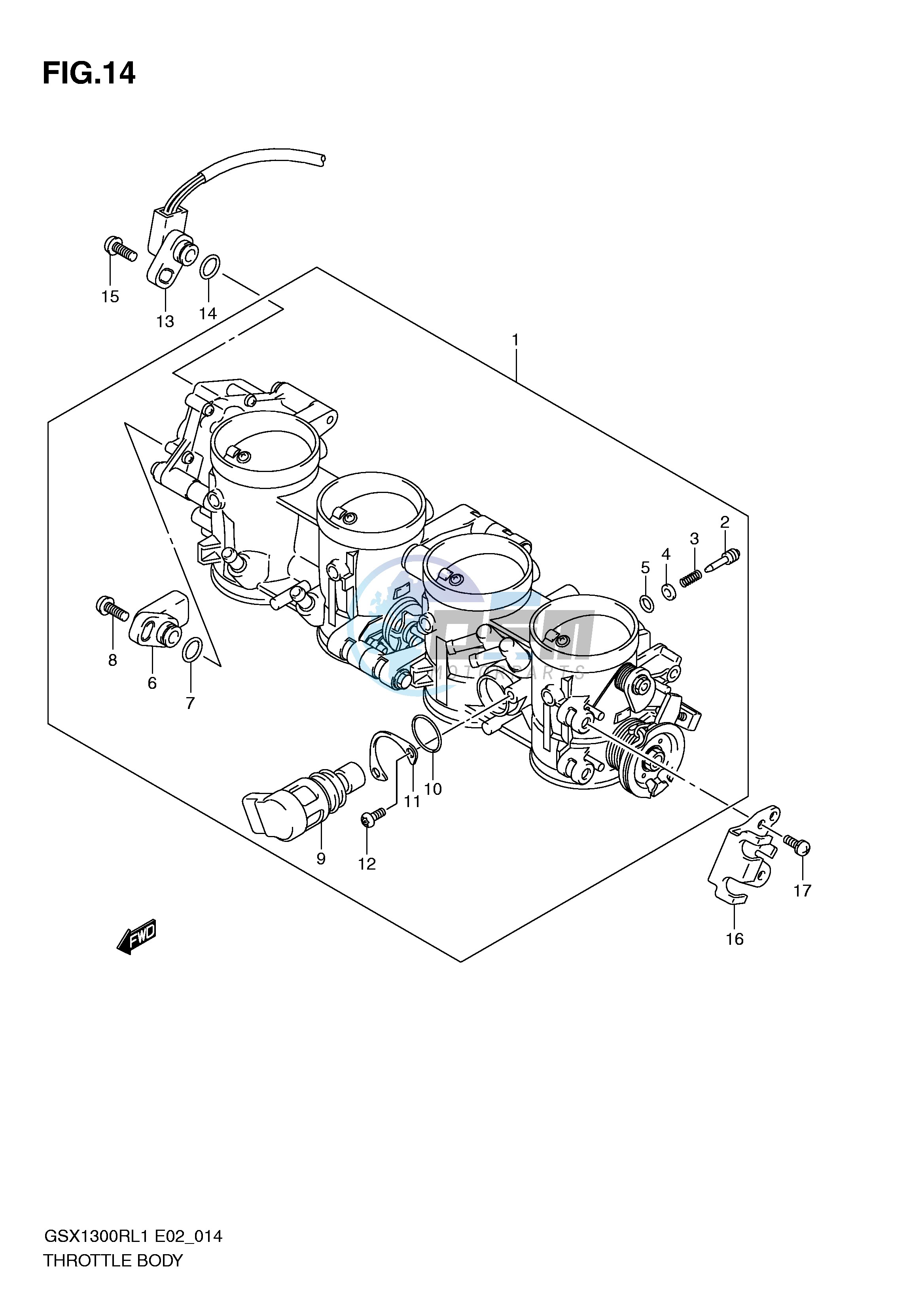 THROTTLE BODY (GSX1300RL1 E19)