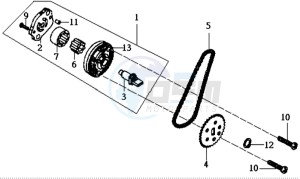 JOYRIDE 125 drawing OILPUMP / V-SNAAR OILPUMP