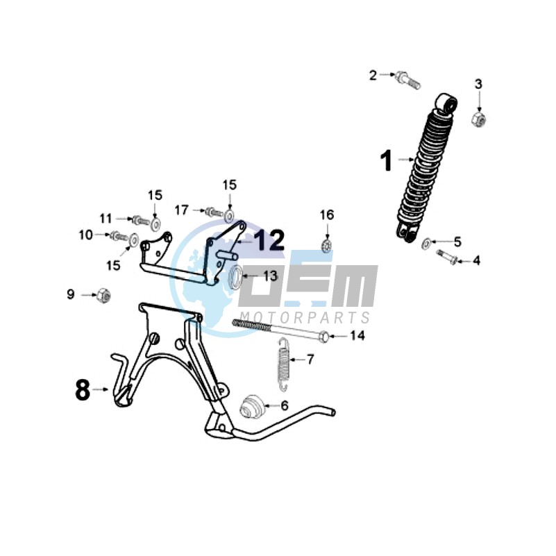 REAR SHOCK AND STAND