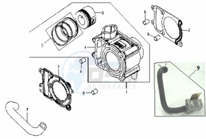 HD 125 DRUM BRAKE drawing CYLINDER MET PISTON / CYLINDER GASKETS TOP AND BOTTOM