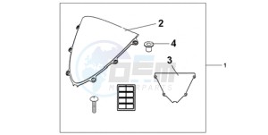 CBR1000RAA Korea - (KO / ABS) drawing WINDSCREEN