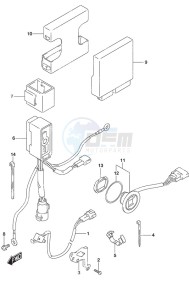 DF 50A drawing PTT Switch/Engine Control Unit High Thrust