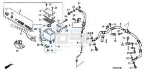 TRX250X9 Australia - (U) drawing FR. BRAKE MASTER CYLINDER